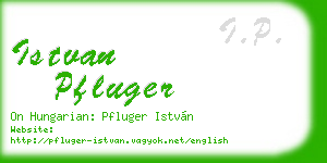 istvan pfluger business card